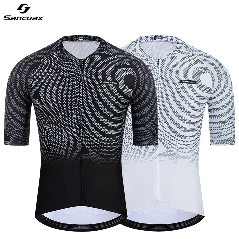 

Летняя велосипедная майка с короткими рукавами SANCUAX для мужчин, быстросохнущая и дышащая ткань, для активного отдыха, для шоссейного велосипеда, велосипедная майка ciclismo hombre