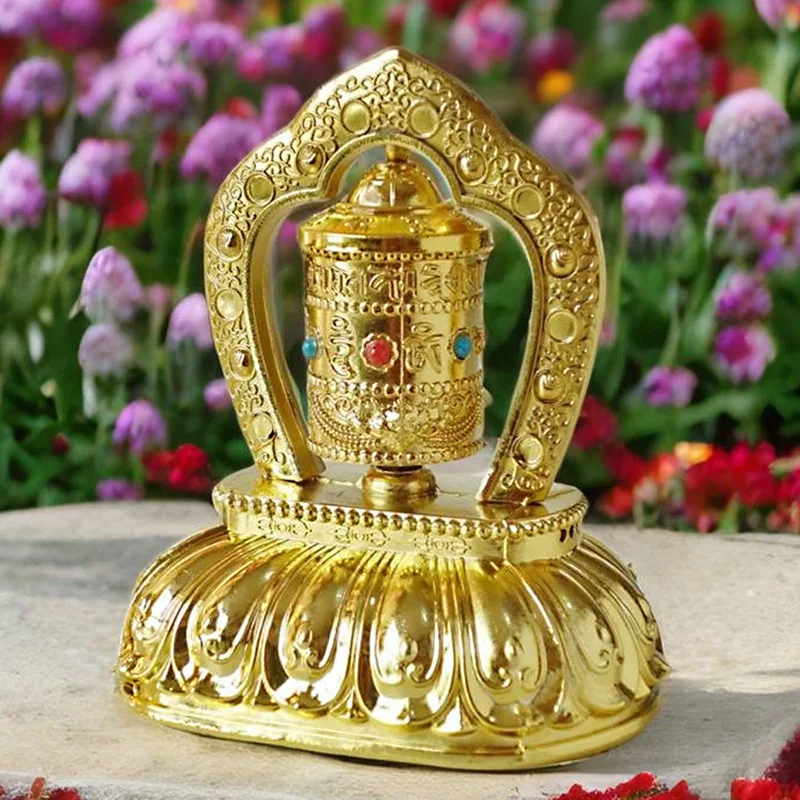 Roue de prière solaire du Tibet, ornement décoratif de voiture, roue d'écriture bouddhiste tibétain, décoration spirituelle alimentée par le soleil