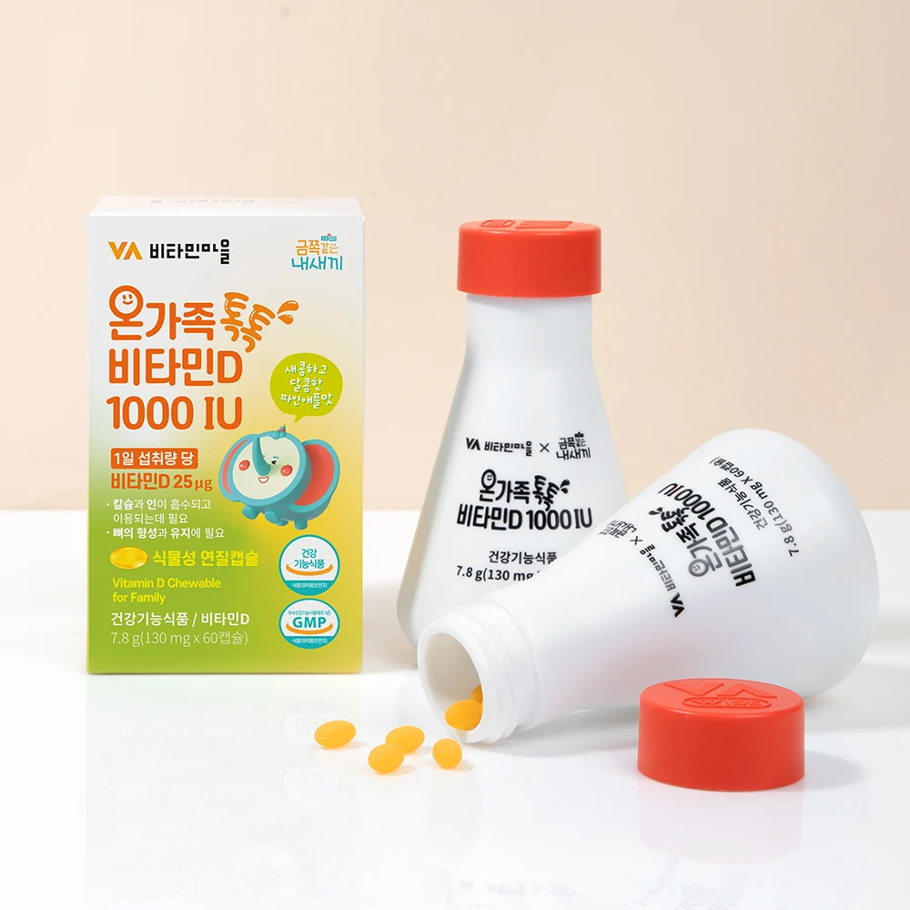 Vitamin village Gold-like my baby whole family Tok tock vitamin D 1000 IU 60 capsules 2 Months 1 box