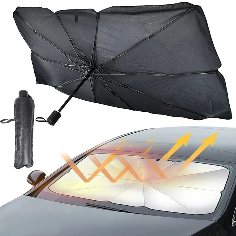 Car Windshield Sun Shade Umbrella Foldable Car Sunshade Front Window Cover for UV Ray Block & Sun Heat Car sunshade umbrella