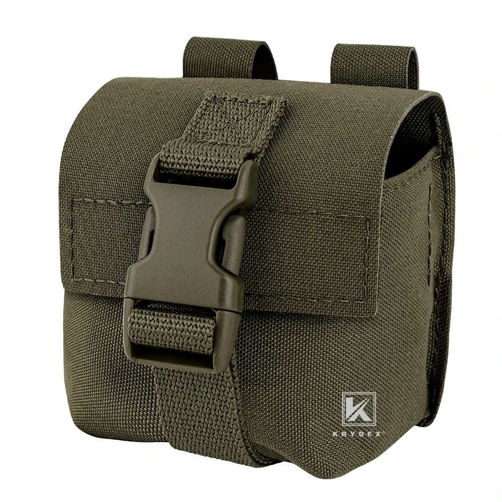 

KRYDEX Tactical Frag Grenad Pouch MOLLE Waist Belt Storage Bag Small Handy Army EDC Pouch Pack Outdoor Hunting Paintball Gear