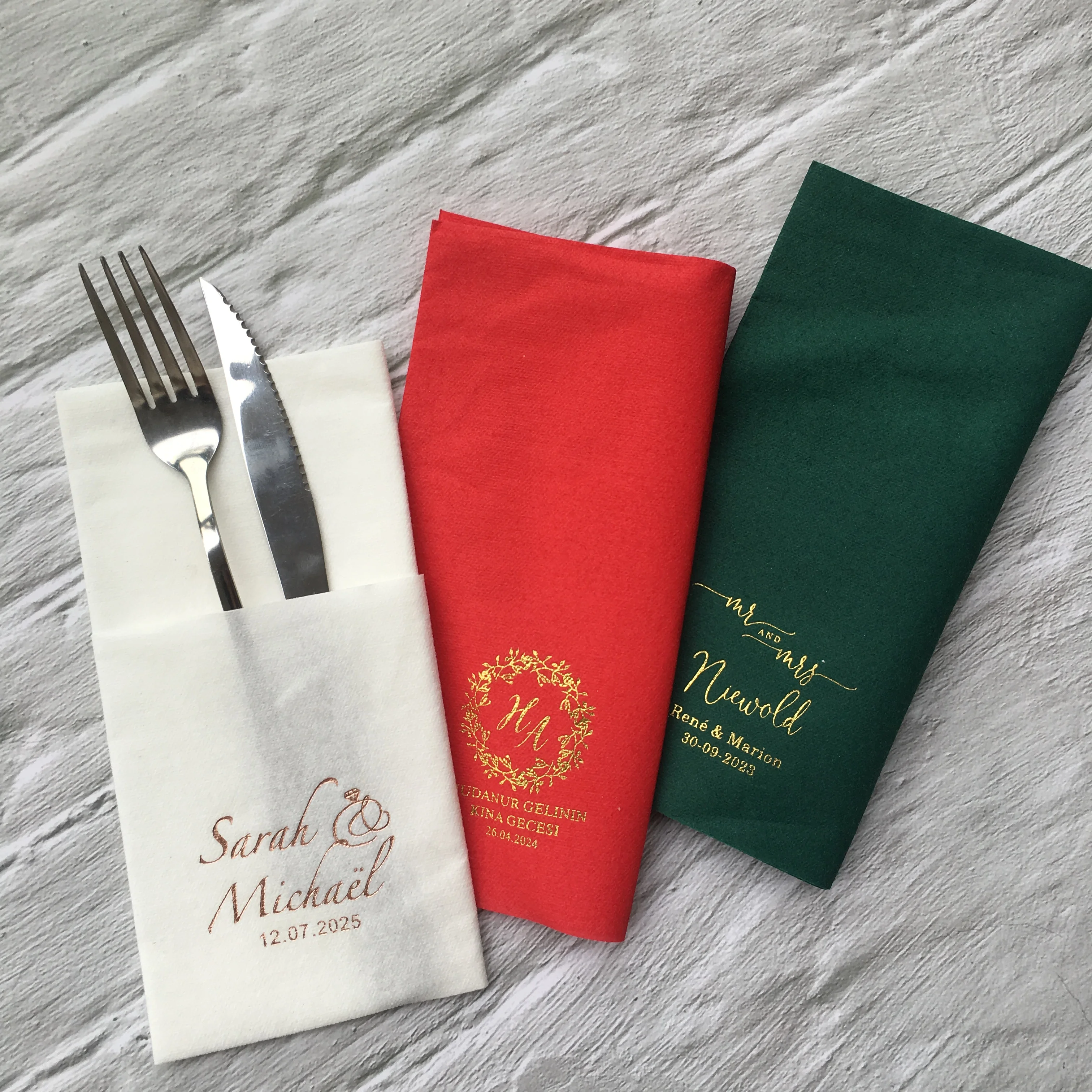 

50pcs Personalized Napkins Personalized Napkins Wedding Personalized Cocktail Beverage Paper Anniversary Party Monogram Custom L