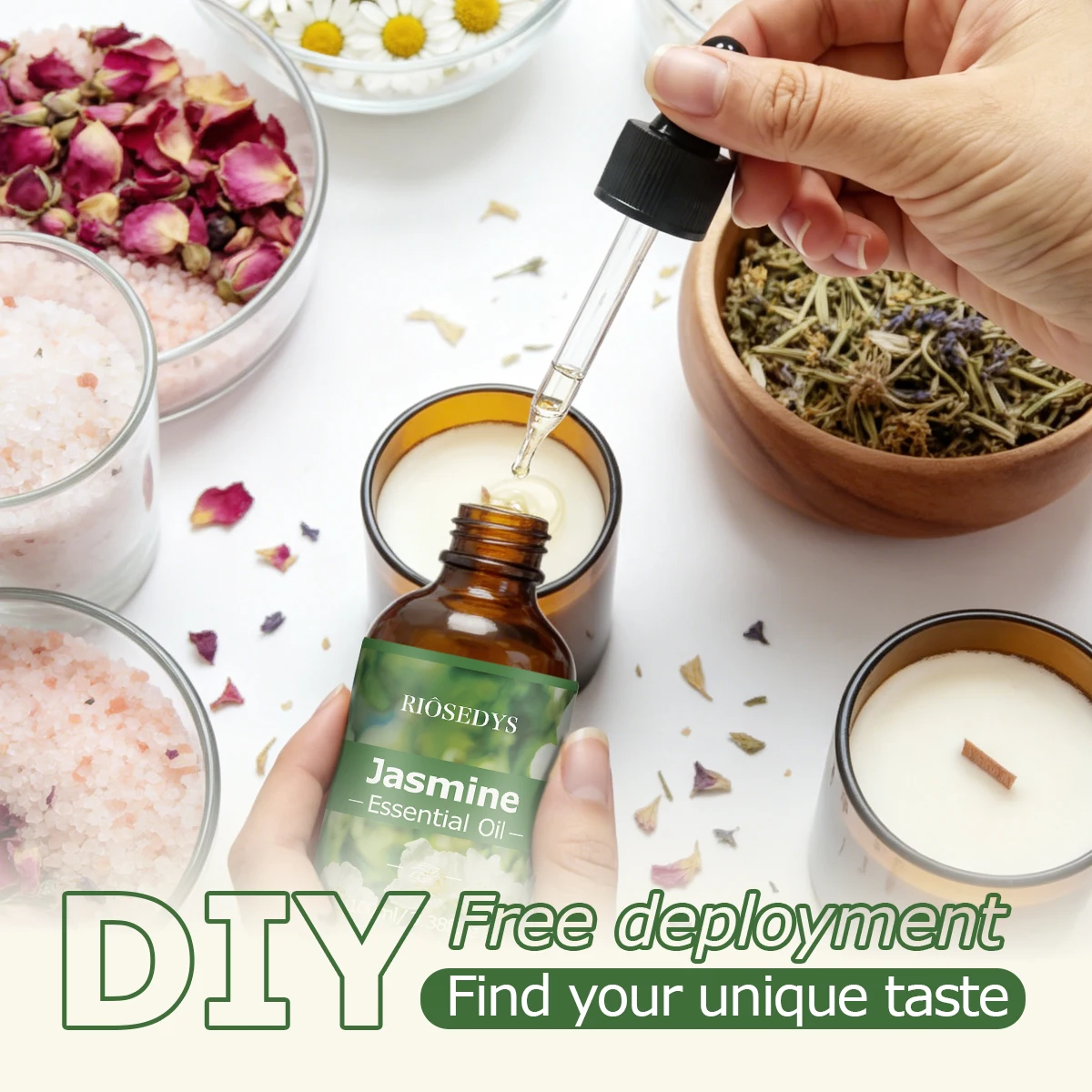 JASMIN Ätherisches Öl, Elegantes Blumenduftöl für Diffusoren, DIY Duftbasteleien & Aromatherapie, Sanftes und Reichhaltiges Aroma – Detail 7