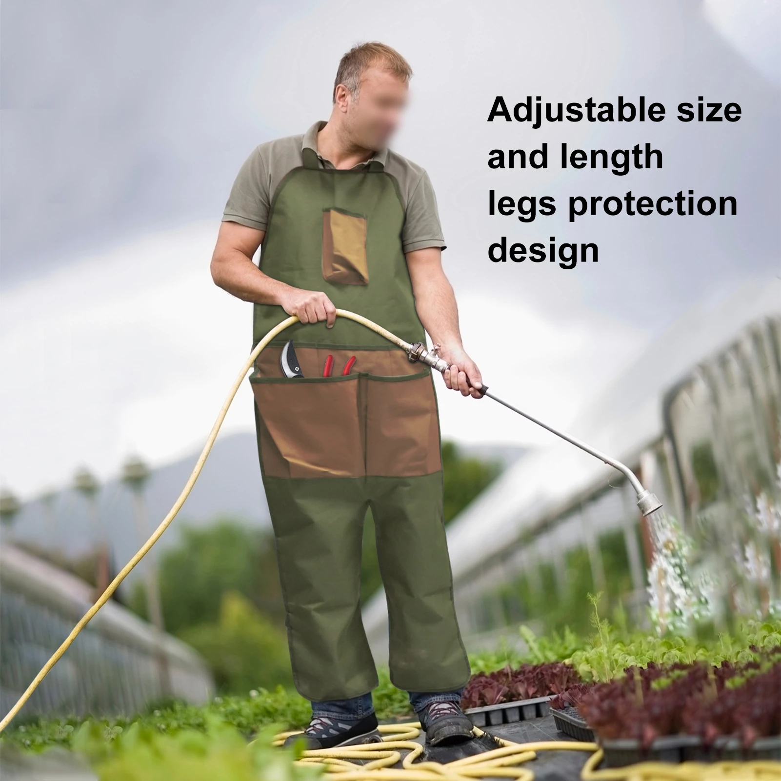 Gardening apron Work Tool apron for made of wear-resistant canvas aprons with large pockets split leg apron woodworking apron