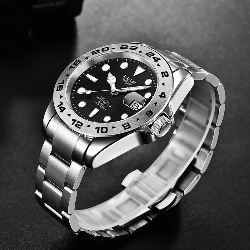 2023 New LIGE Design Top Brand orologi al quarzo sportivi da uomo in acciaio inossidabile da polso 30M cronografo impermeabile Luxury Reloj Hombre