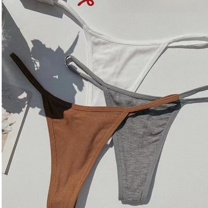 SP & CITY – tongs fines et Sexy à rayures simples, sous-vêtements de sport pour femmes, taille basse, sans trace, slips en coton sans couture
