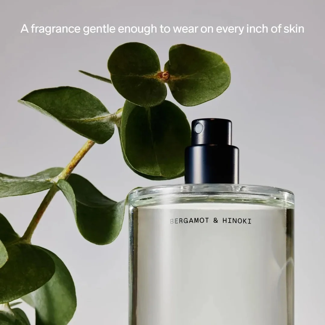 SALT & STONE Bergamot & Hinoki 100ml 3.4Oz Unisex Fragrance, Calming Minimalist Perfume for Casual Outings, With Woody Hinoki and Bright Orange Blossom Notes