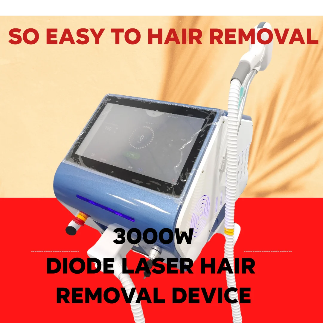 4 Waves  Soprano Diode Laser Hair Removal Machine Titanium Professional 4000w Approved Permanent Pain 2024 Portable Epilator