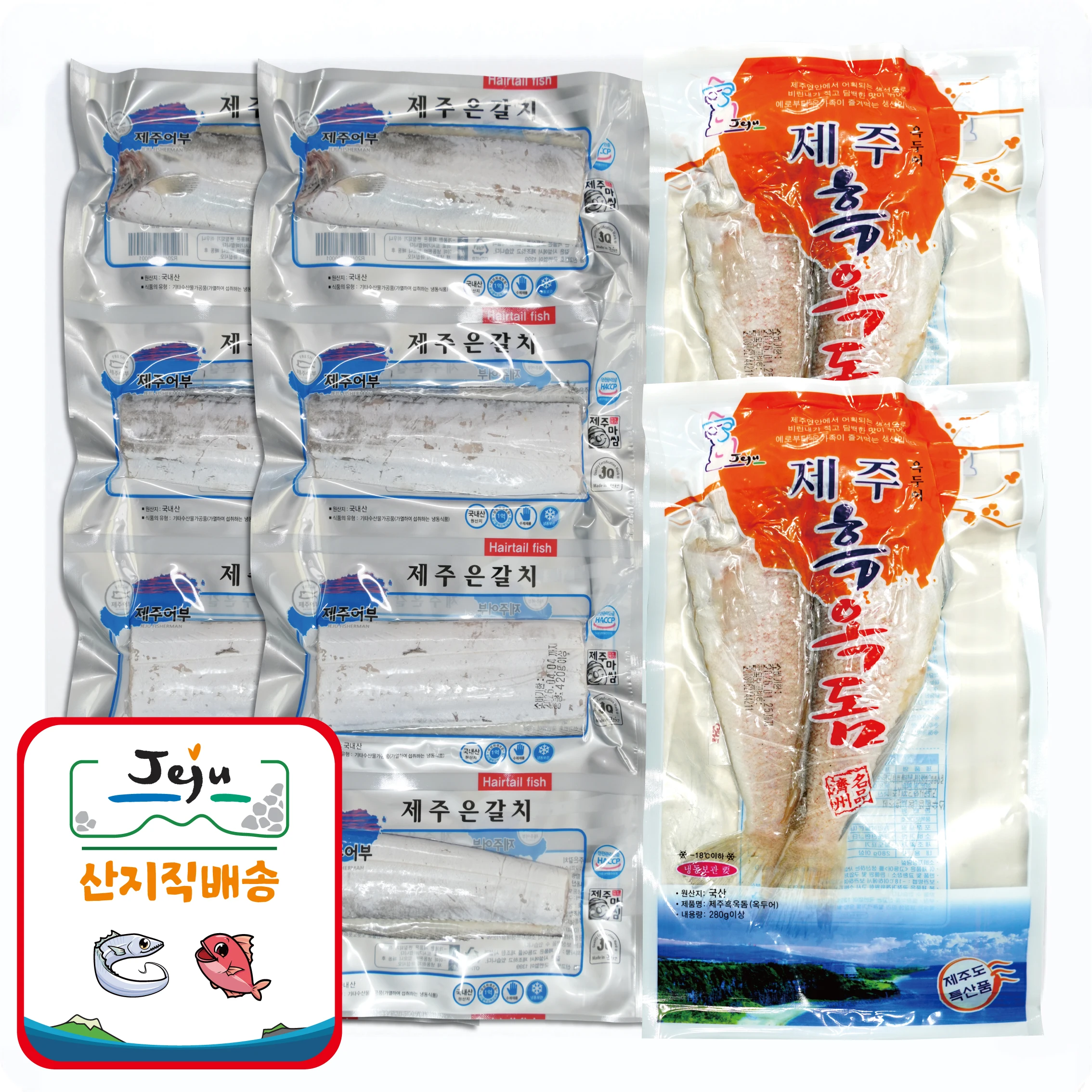 (Jeju Ministry) Gift Set No. 05 Jeju [500g2 Blackfish 300 G2 Blackfish dome] Total 1.6Kg Fisheries Food Set