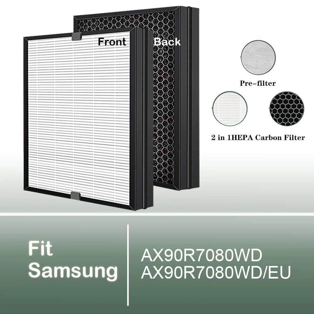 CFX-C100/EU Replacement  2 IN 1 HEPA Carbon filter for Samsung Air purifier AX90R7080WD AX90R7080WD/EU