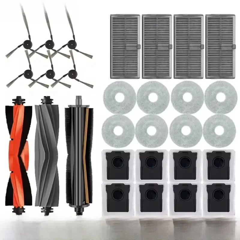 Accessoires pour aspirateur Robot Dreame L40 ultra / X40 Ultra, sacs à poussière, vadrouille, brosses latérales principales, tissus, filtres HEPA, pièces de rechange