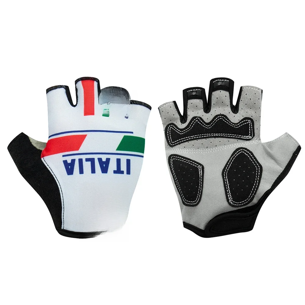 AliExpress Mercatone Uno ITALIA Cycling Gloves Guantes Ciclismo Bike Motorcycle Half finger Gloves wear-resisting Shockproof