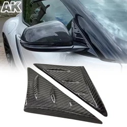 For Toyota GR Supra A90 A91 Mk5 2019-2022 Real Carbon Fiber  Car Rearview mirror side Window Spoiler Side Wing Triangle Cover