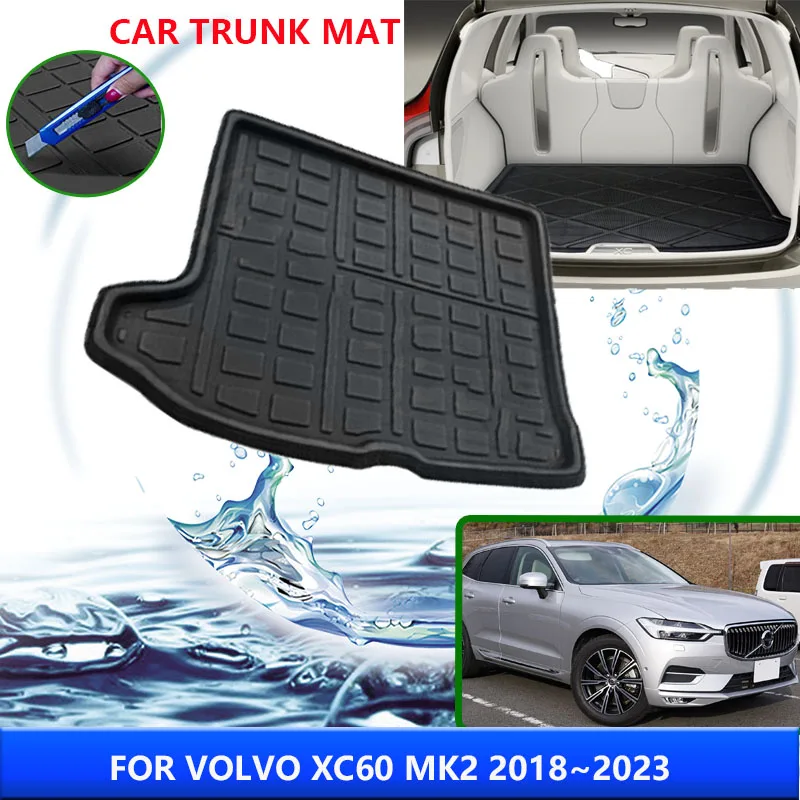 

For Volvo XC60 MK2 2018 2019 2020 2021 2022 2023 Trunk Mat High Temperature Resistant Storage Carpet Auto Interior Accessories