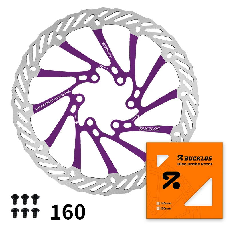 BUCKLOS G3 Fahrrad Rotor 160mm 180mm 203mm Fahrrad Bremsscheibe Atmungsaktive Fahrrad Bremsscheibe Langlebig Straße MTB Rotor