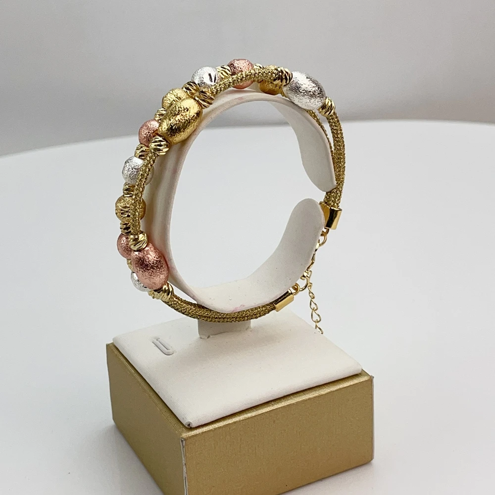 EMMA موضة دبي مطلية بالذهب الخرز القلائد أقراط خواتم مجموعات المجوهرات الجميلة للنساء هدايا مجوهرات الزفاف FHK21414 #6