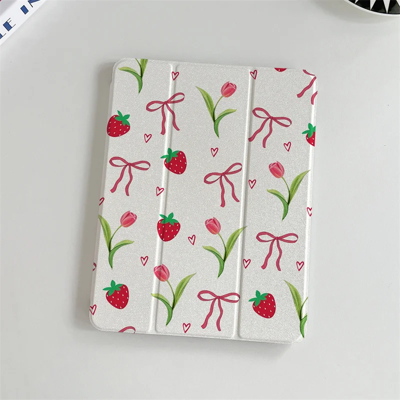 Cute Bow Flower Case For Apple iPad Air 2024 11 inch Air5/4 10.9 iPad 5/6/7/8/9 Gen 9.7 Air 3 10.2/10.5\'\' mini 6/5/4 Soft Cases