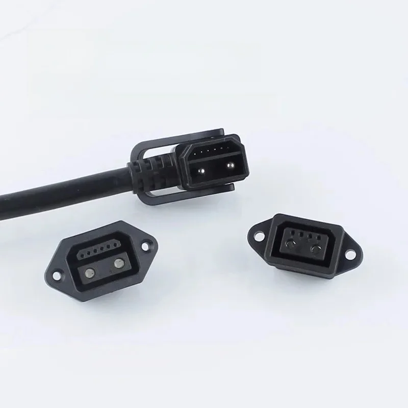 AliExpress DIVEDEER 40A 2+4 2+6 Electric Vehicle Lithium Batter Charging Connector Cable Male Female  Charging Plug Socket E-bike Power Battery Head