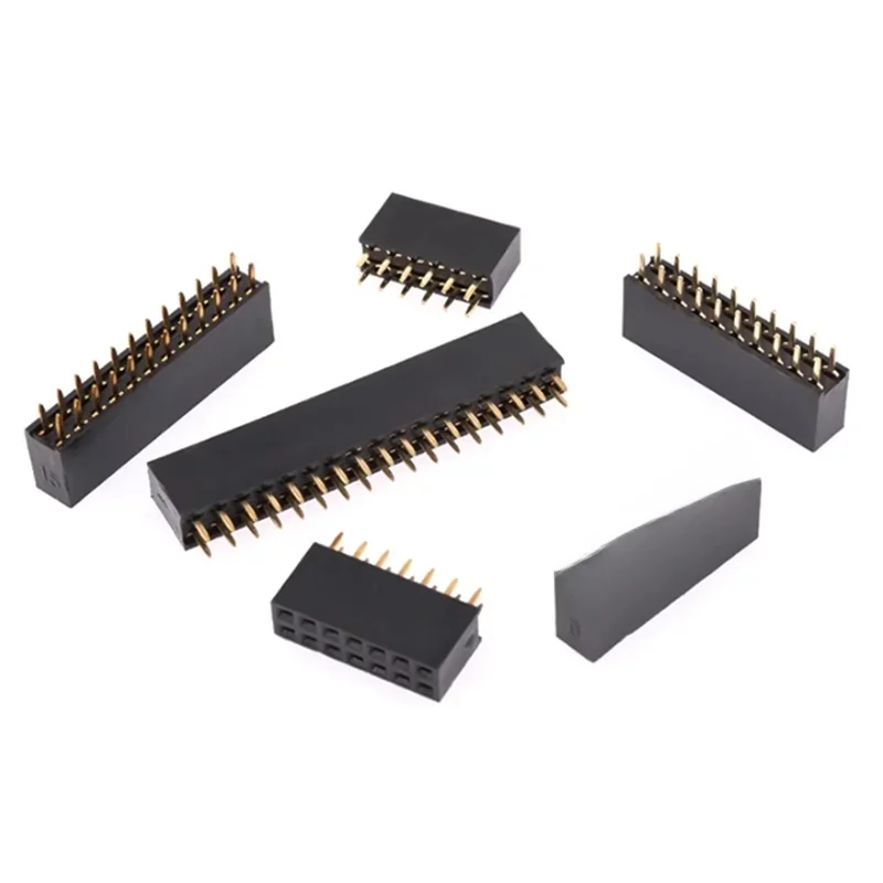 10 sztuk 2.54mm dwurzędowe gniazdo żeńskie złącze 2.54mm skok 2*2p 3p 4p 5p 6p 8p 10p 12p 40p złącze pinowe — zdjęcie 2