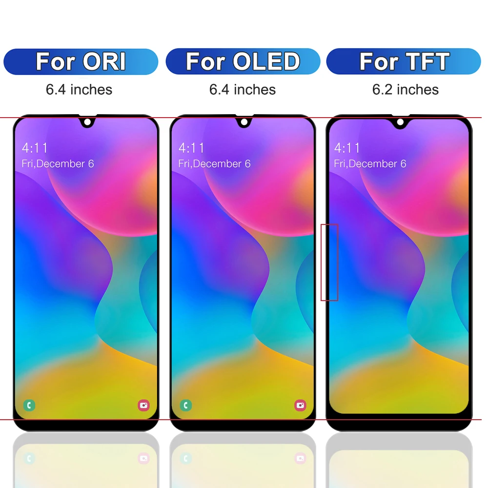 6.4 ''wyświetlacz LCD do Samsung Galaxy A30 ekran dotykowy wymiana Digitizer zgromadzenie dla Samaung A30 LCD FA305/DS A305FN A305G