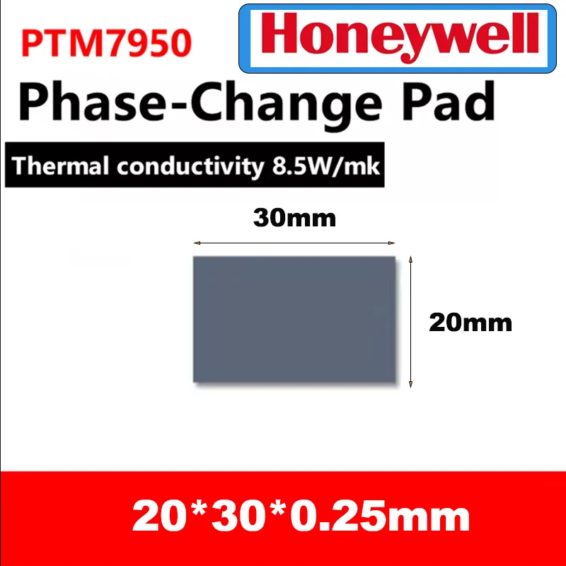 

Thermal Conductive 8.5W Pad -Honeywell PTM7950 40x40mm Phase Change Silicone Pad Sheet Laptop CPU GPU Silicone Grease Pad