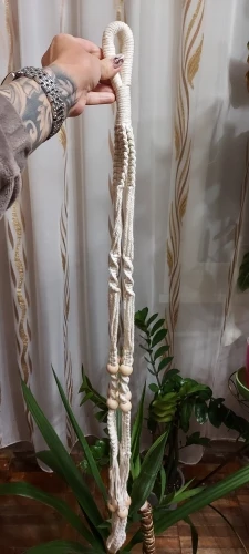 Handmade Macrame Plant Hanging Basket Garden Pots Holder Balcony Macrame Wall Hanging Decoration Knotted Lifting Rope Home Decor photo review