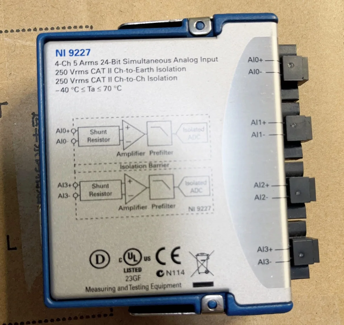 

National Instruments NI 9227 NI-9227 cDAQ 4 Channel Analog Input Module