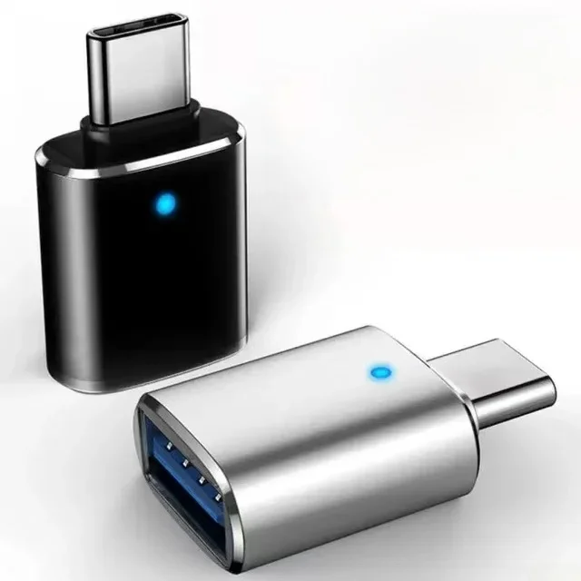 USB 3.0 OTG-adapter USB-C naar USB A-converter geschikt voor Macbook Samsung Xiaomi Huawei LED USBC OTG-connector - afbeelding 2
