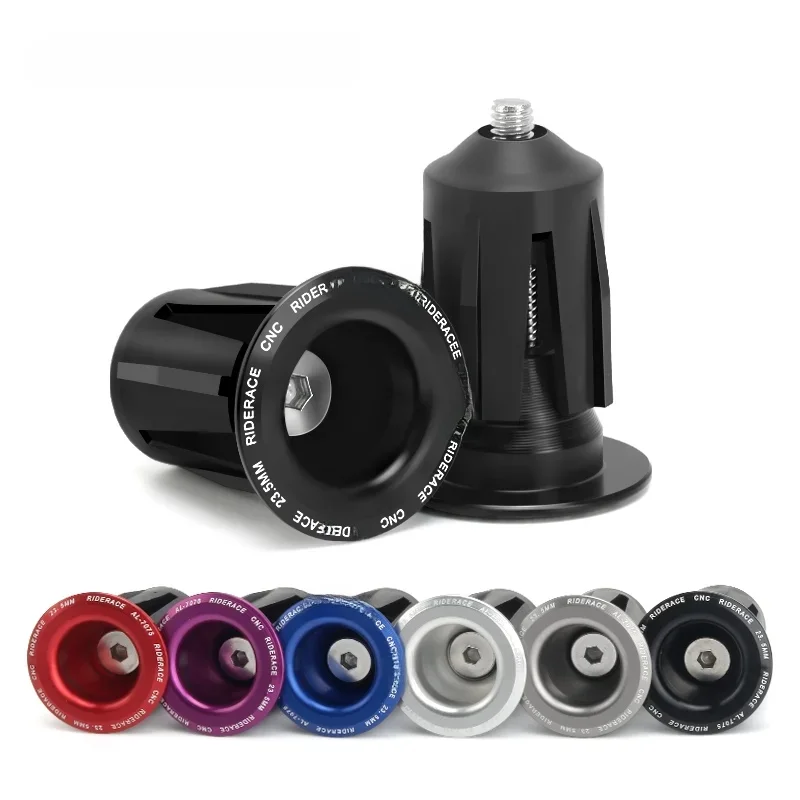 AliExpress riderace RIDERACE Bike Grip Handle Bar End Cap Aluminium Alloy Mountain Cycling Handlebar Grips Plugs Caps 23.5MM For Road Bicycle