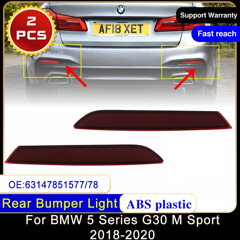 For BMW 5 Series G30 M Sport G38 2018 2019 2020 63147851577 63147851578 Rear Bumper Reflector Light Brake Stop Turn Signal Lamp