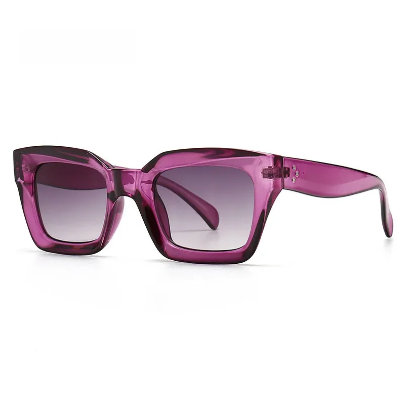 SO & EI mode lunettes de soleil œil de chat femmes marque concepteur rétro carré bleu violet lunettes femmes ongles lunettes de soleil nuances UV400 hommes