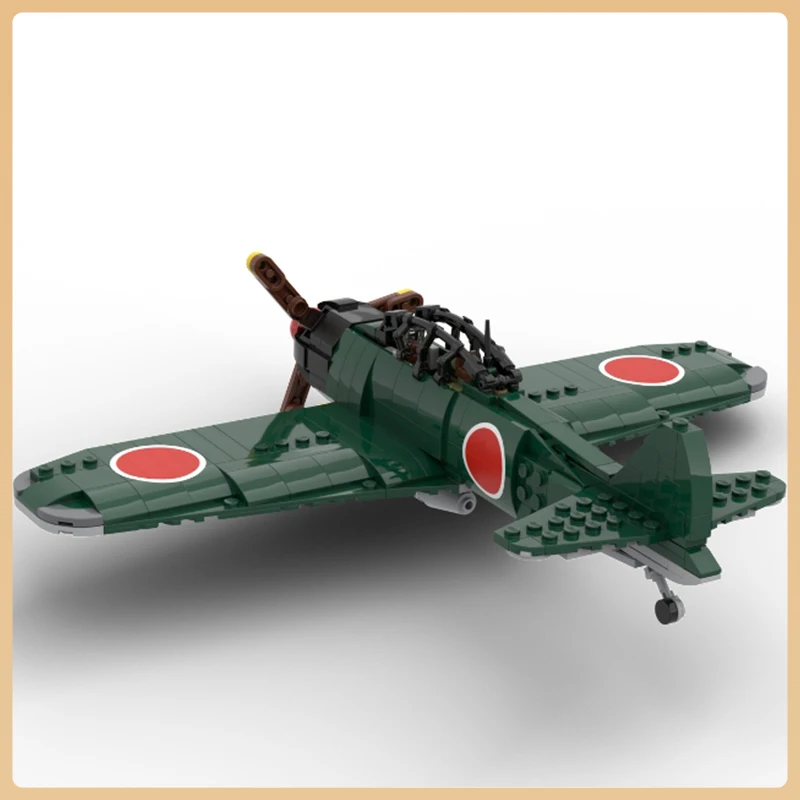 WW II Japan Navy A6M Zero Fighter MOC Building Block  Military Weapon Long-range Carrier-Based Aircraft Model Bricks Toys