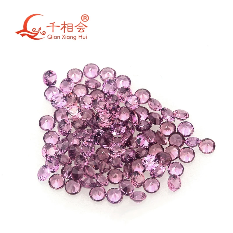 Round Shape Natural Garnet Loose Gemstone Purple Color 1.0-2.5mm for DIY Jewelry Making And Wholesale Decoration