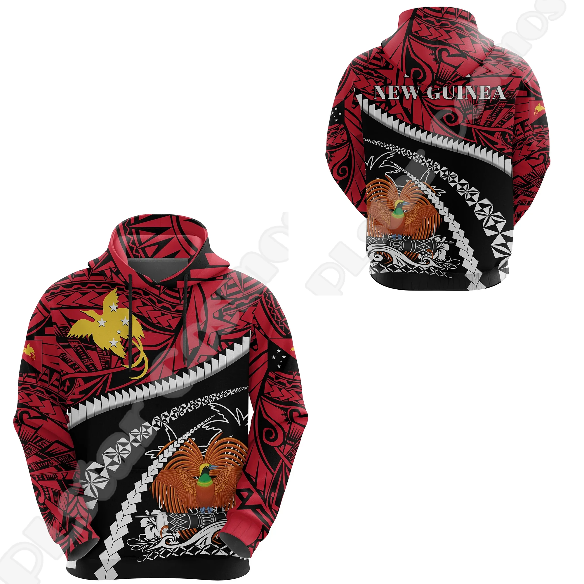 

NewFashion Islands Country Flag Papua New Guinea Culture Tribal Tattoo Retro 3DPrint Pullover Harajuku Casual Hoodies Jacket M56