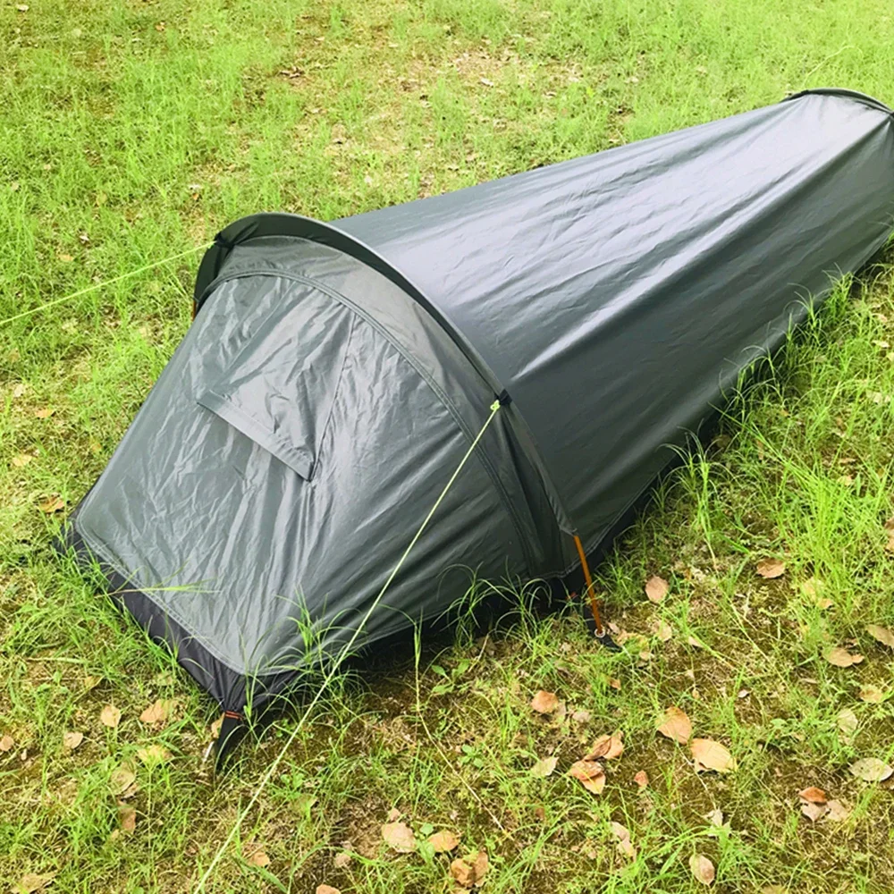 Backpacktent Outdoor Camping Slaapzaktent Lichtgewicht slaaptent voor één persoon voor buiten kamperen Reizen Wandelen - afbeelding 2