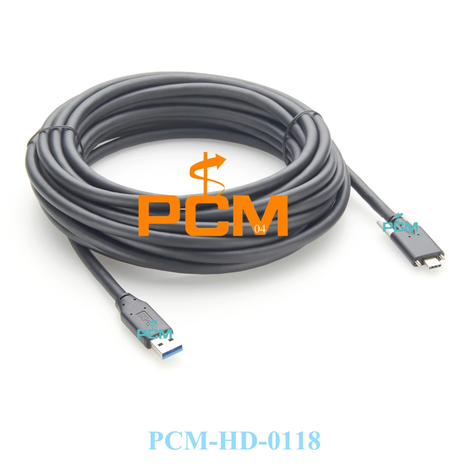 Schraubverriegelung, Panelmontage, aktives USB 3.0-auf-Typ-C-Kabel mit Repeater-Signalverstärker für 10 m lange Distanz-Hochgeschwindigkeitsübertragung
