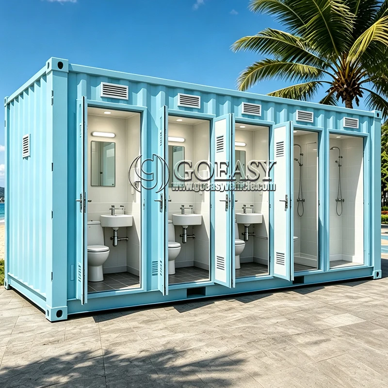 GOEASY VIP Luxury Container Toilet Cabin Mobile Public Restroom Outdoor Multi Functional Bathroom Washroom