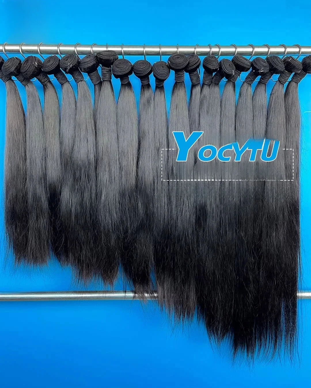 20 20 20 inch bundels 100% echt haar Levering 3 dagen Frankrijk 12A Steil menselijk haarbundels YOCYTU Ruw haarbundels voor vrouwen - afbeelding 2