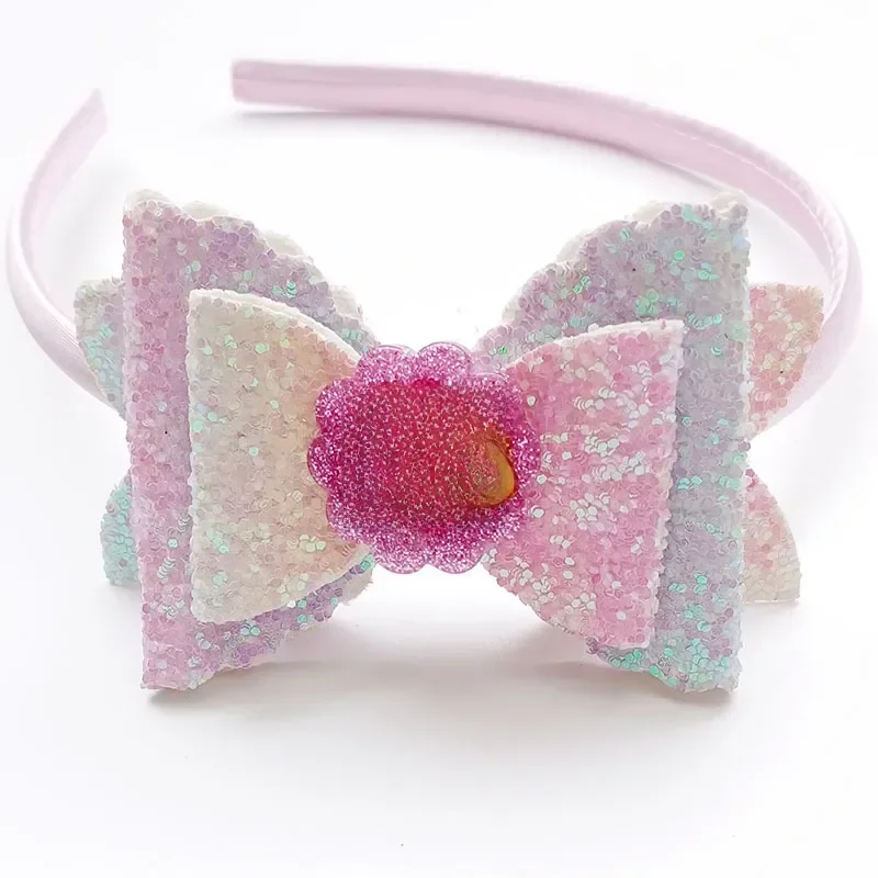 Paw Patrol Skye – bandeau à nœud brillant pour bébé, dessin animé, mignon, fille, nouveau-né, couvre-chef, bijoux pour enfants, cadeau d'anniversaire, de fête de noël