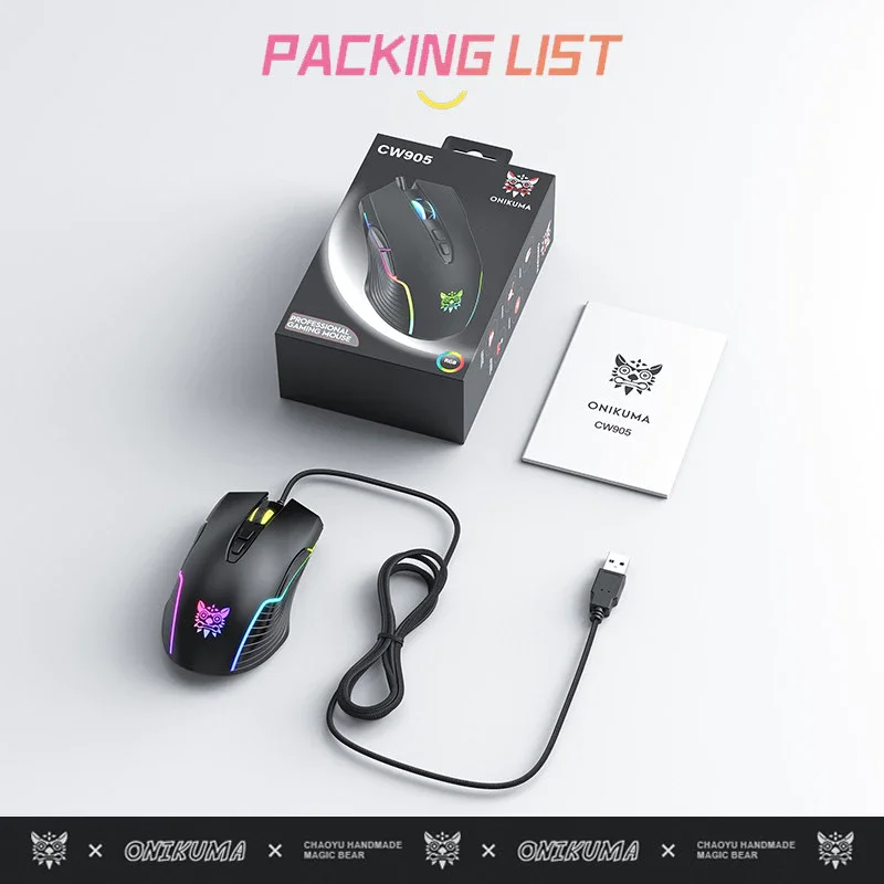 Onikuma Cw905 Wireless 2.4g Mouse Mode Rgb Lighting Mechanical
