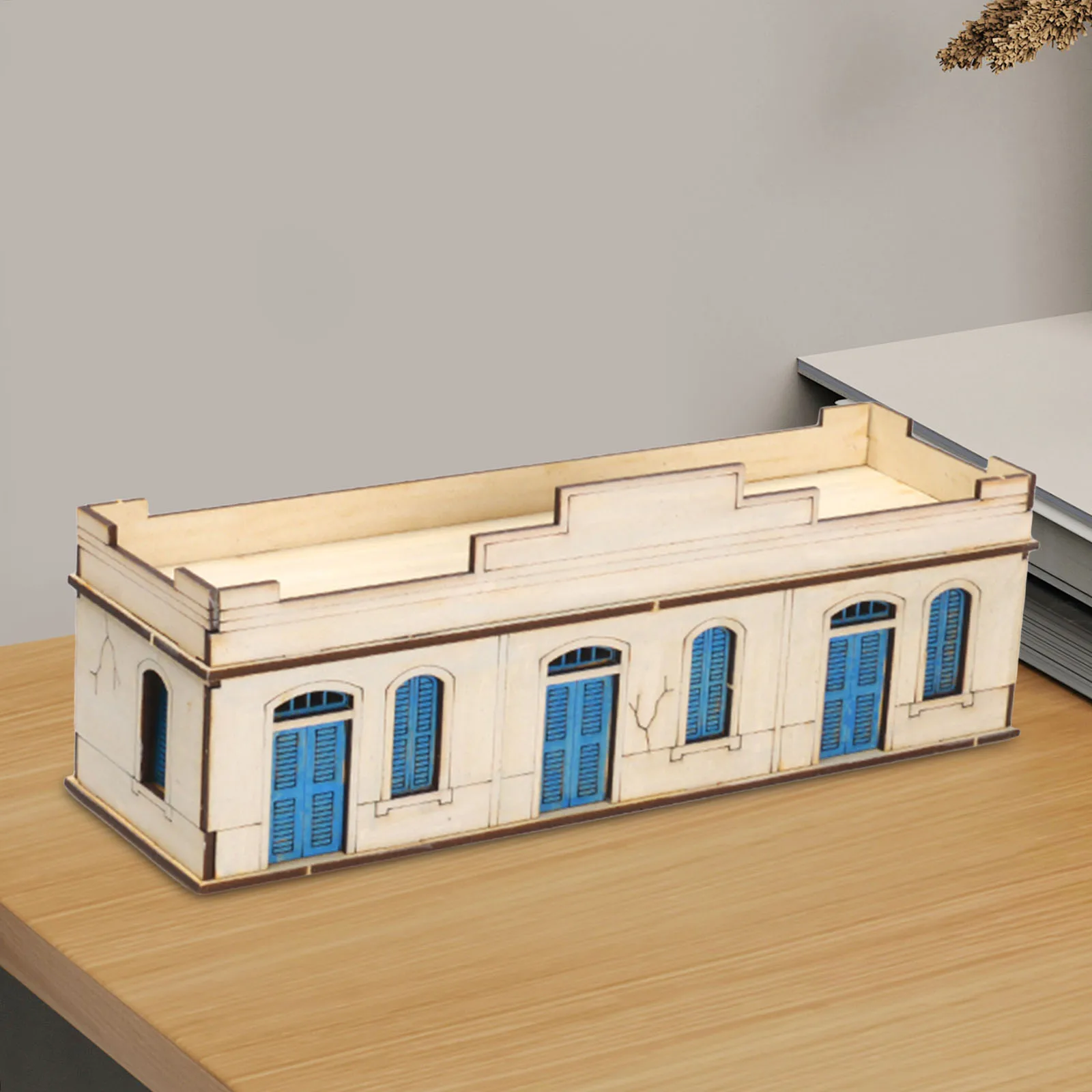 1/72 スケール中東町二階建て住宅建物シーン木造建築 3D パズルユニークな建物 DIY キットギフト用