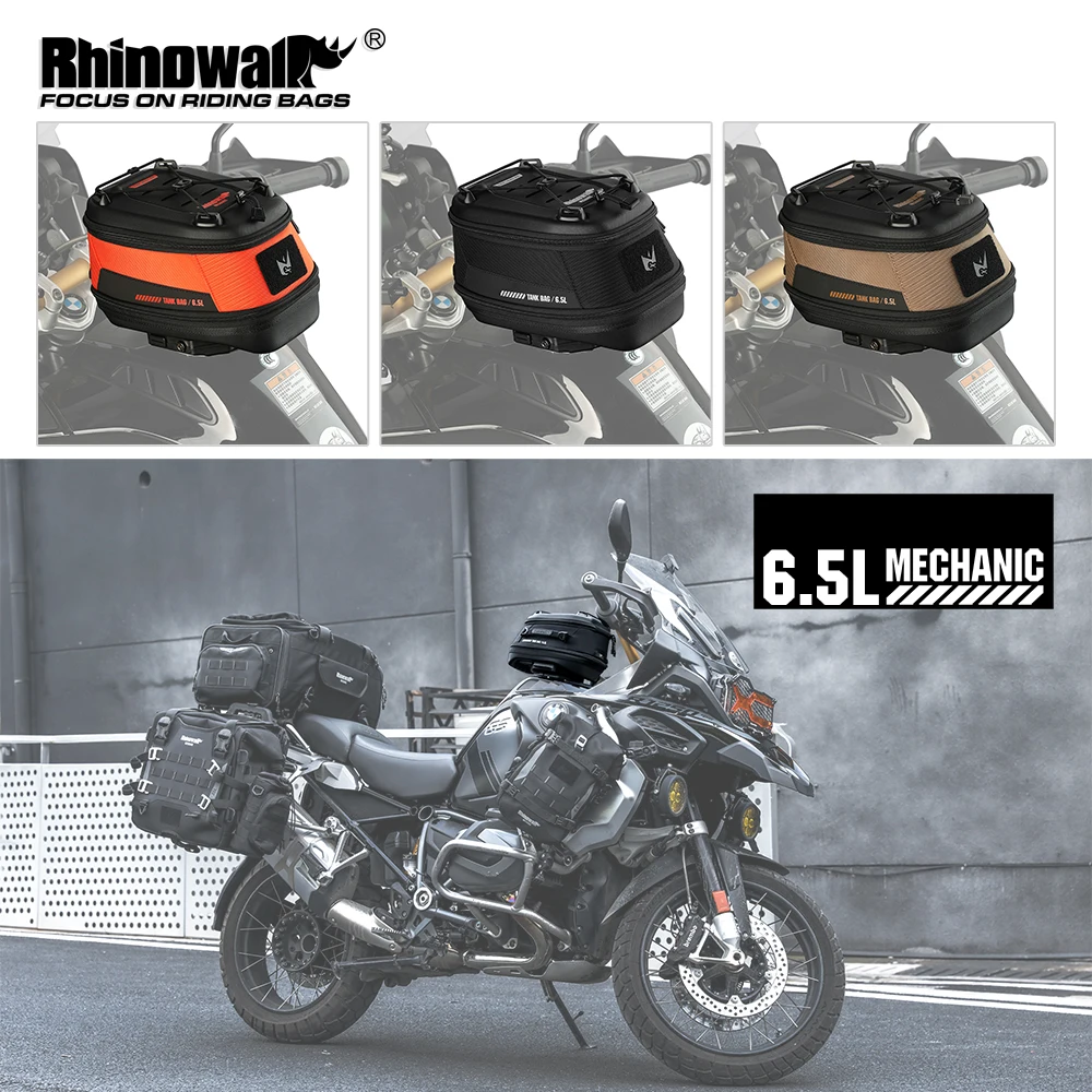 Rhinowalk Motorcycle Tank Bag Quick-Release Magnetic Waterproof Anti-Theft Riding Travel Luggage Case Shoulder Bag Accessories