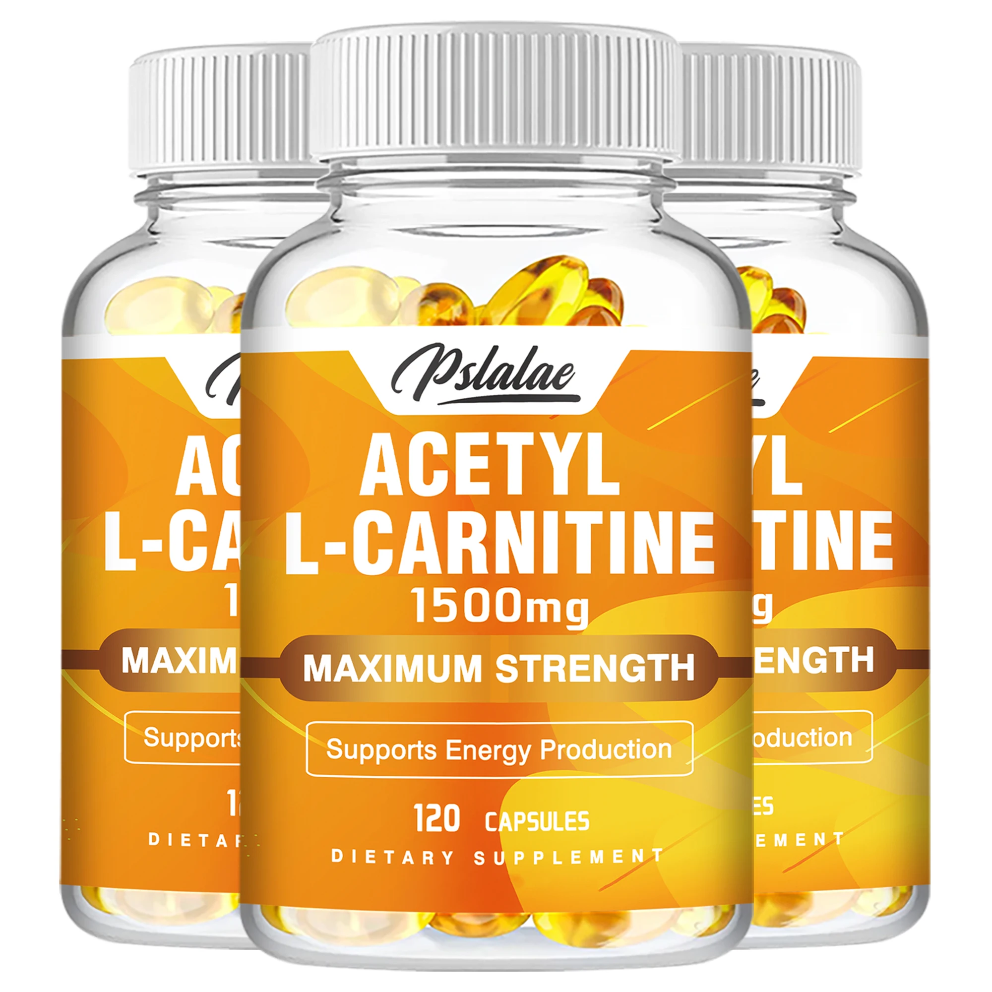 Acetyl L-Carnitine Capsules - Supports Memory Focus, Increase Body Performance, Metabolic Energy - 120 Capsules