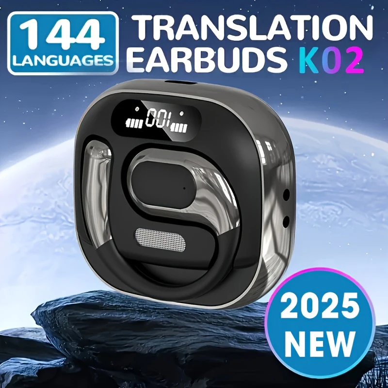 Auriculares de traducción con IA K02, auriculares de traducción en tiempo real, auriculares de traducción compatibles con Android e iOS