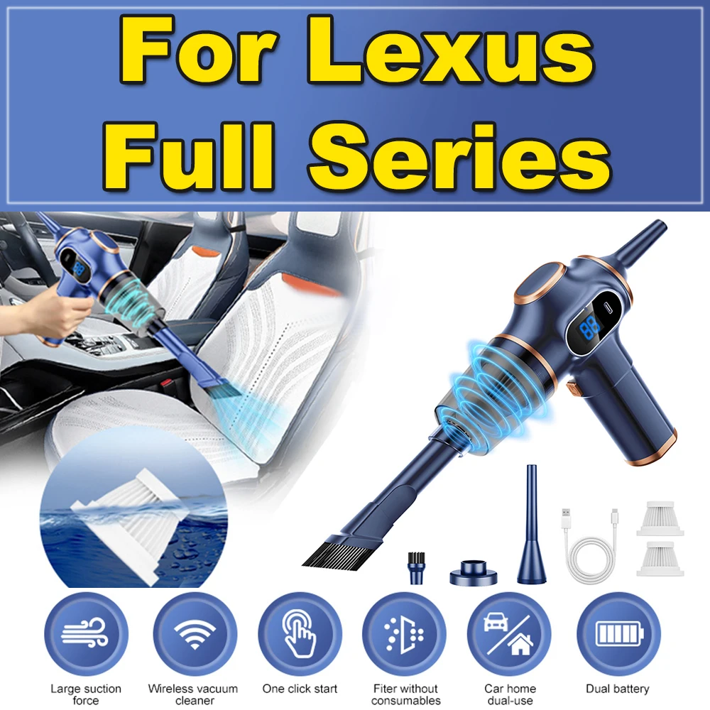 

98000PA Car Vacuum Cleaner Strong Suction Cordless Cleaner Portable HandHeld Vacuum Cleaner Cleaning For Lexus Full Series