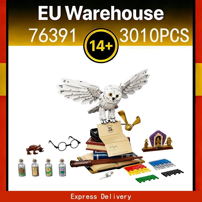 Blocs de construction d'architecture d'oiseaux à collectionner, 3010 pièces, à assembler, modèle de film, briques, jouet, cadeau pour adultes, Compatible avec l'ensemble 76391