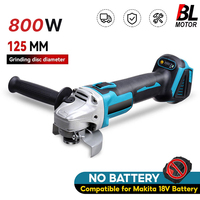 125MM Brushless Electric Angle Grinder W 4 Gear Polishing baking Machine Metal Wood Power Tool For Makita Battery