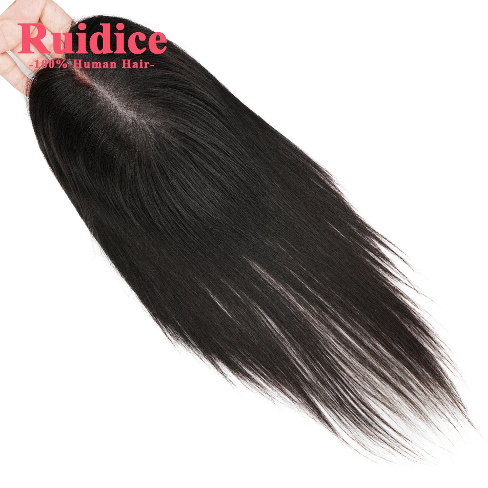 12inch 30cm 9x14cm Mono Lace Topper With Clips  Silk Hair Toppers for Hair Thinning Women  Breathable Scalp Topper Natural Black