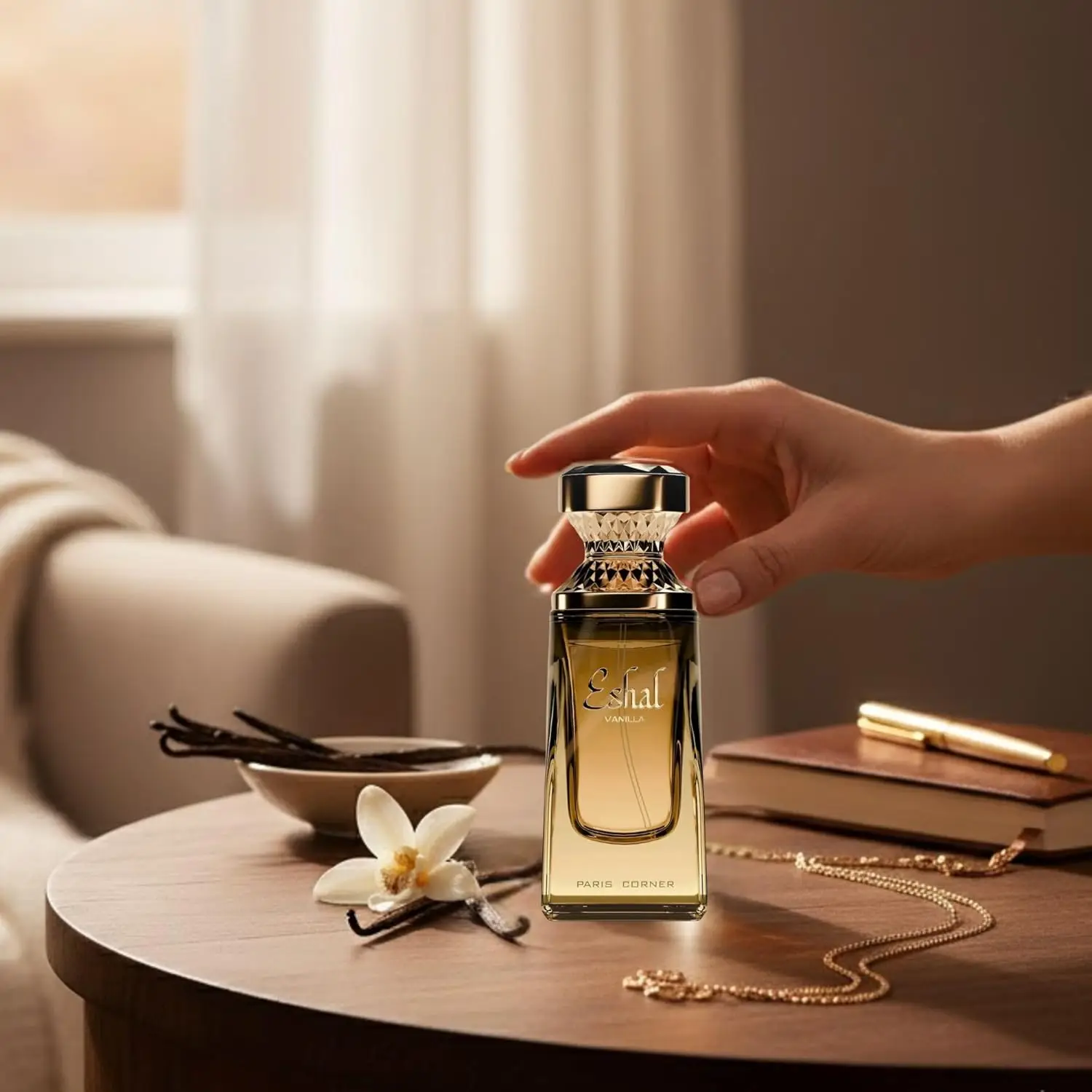 

Paris Corner | Eshal Vanilla EDP 3.4 Fl Oz | Perfume for Women | Sweet, Warm, Sensual & Long-Lasting Fragrance