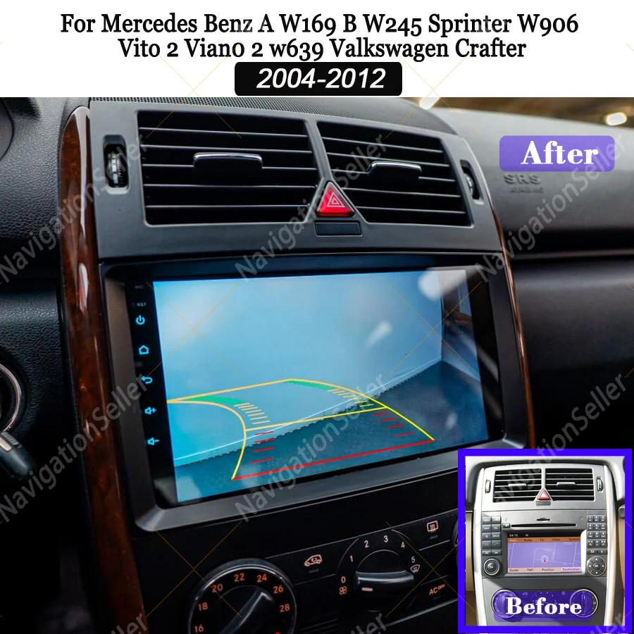 

VIGOHI Android Multimedia Screen For Mercedes Benz B200 A B Class W169 W245 Sprinter W906 W639 Viano Vito Car Auto Radio GPS BT
